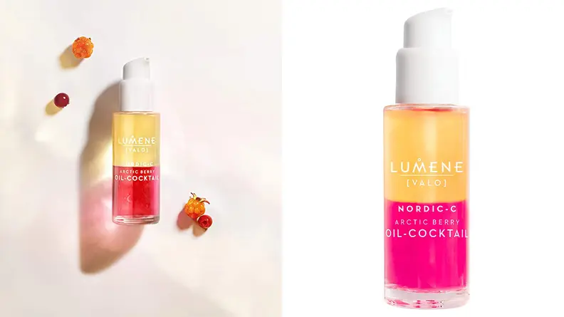 The Lumene Valo Vitamin C Arctic Berry Cocktail Brightening Hydra-Oil.