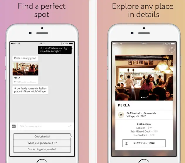Using Luka to discover new restaurants
