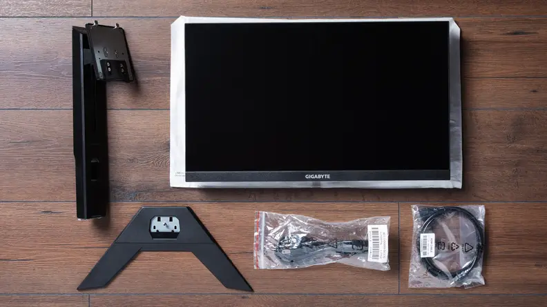 Everything that comes with the Gigabyte G24F 2.