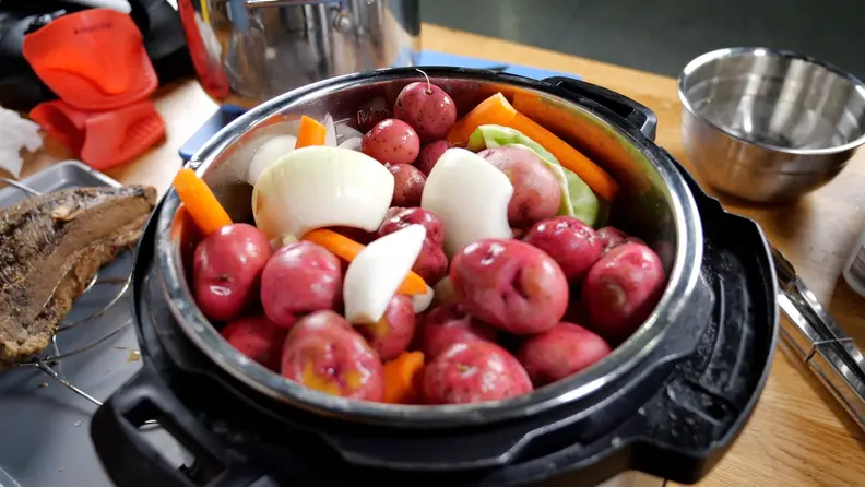 Adding vegetables to Instant Pot