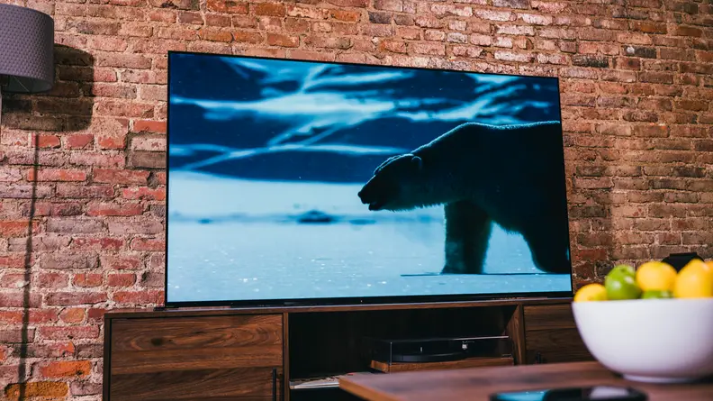 The Sony A90J displaying 4K/HDR content