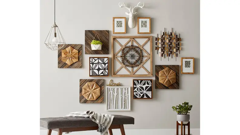 A gallery wall needs all different kinds of art, to be interesting