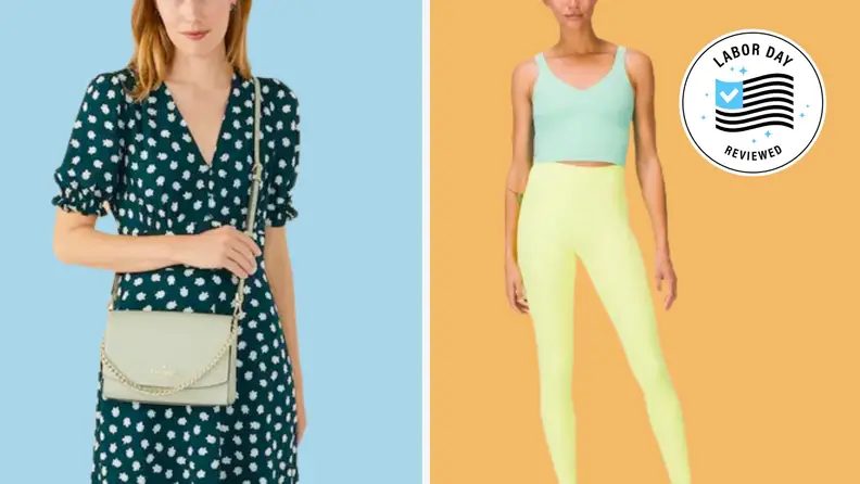 A Kate Spade crossbody, a lululemon outfit.