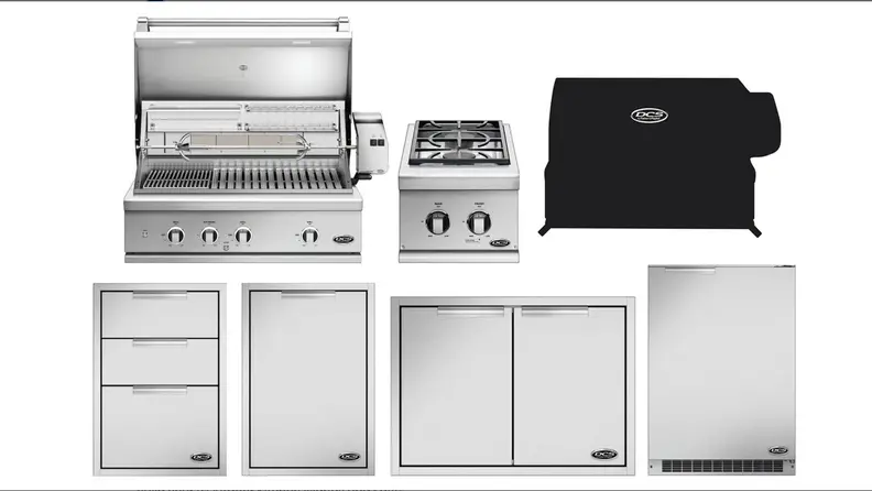 A DCS kitchen island