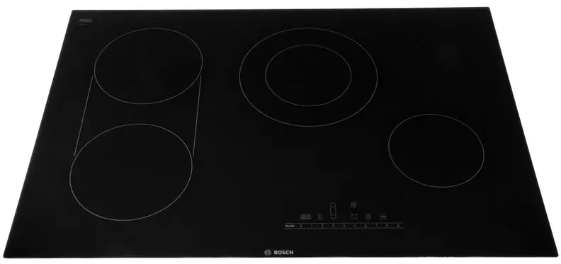 The Bosch NET8066UC electric cooktop straight on
