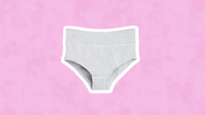 one pair of grey underwear