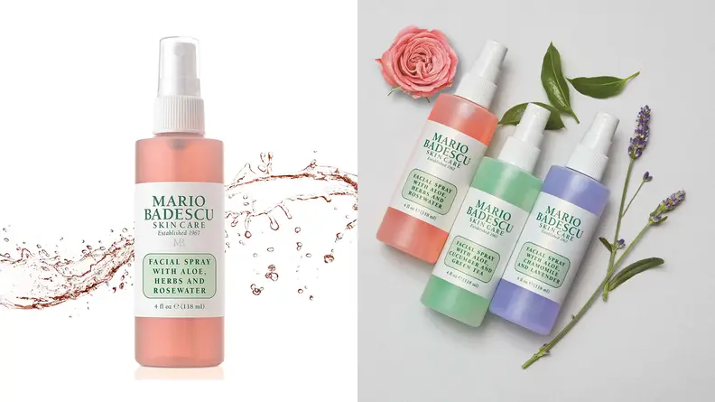 A photo of the Mario Badescu Facial Spray with Aloe, Herbs, and Rosewater.