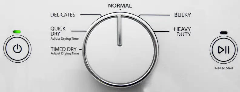The Whirlpool Duet WED72HEDW's cycle list covers all the basics, more or less.