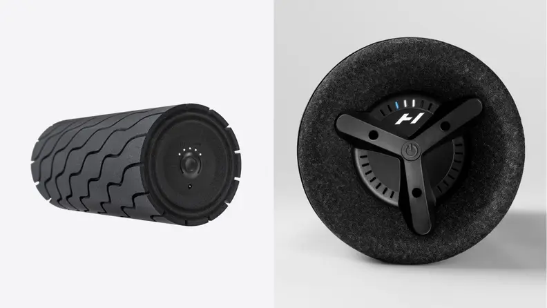 The Therabody Wave and Hyperice Vyper 3 smart foam rollers.