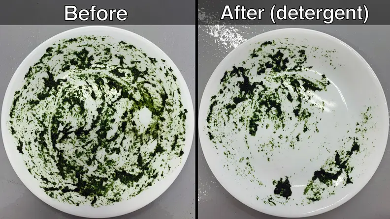 Two soiled dishes, a 