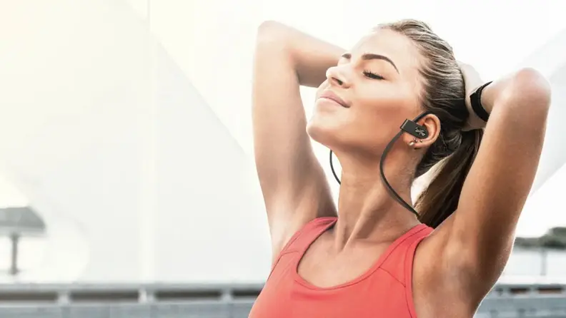 These inexpensive headphones from MPOW are completely waterproof.