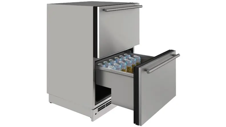 A U-line UODR124SS61A refrigerator