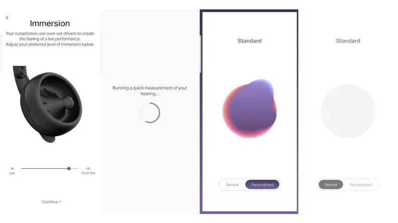 The Nura app walks you through the setup process and lets you tweak your sound profile.