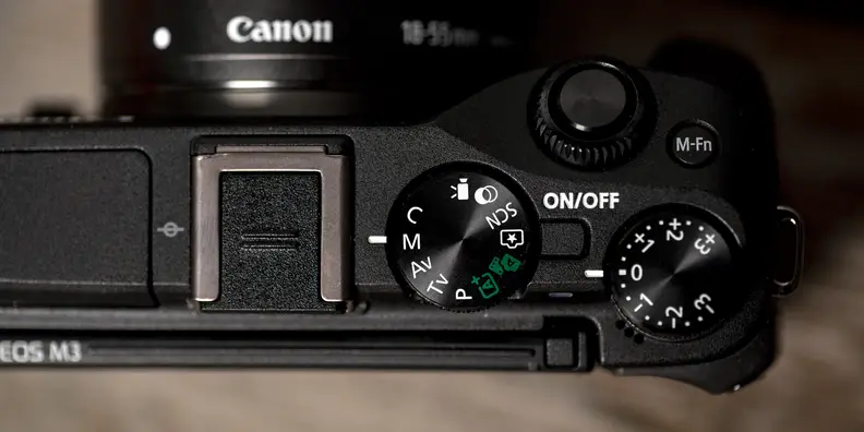 A photograph of the Canon EOS M3.