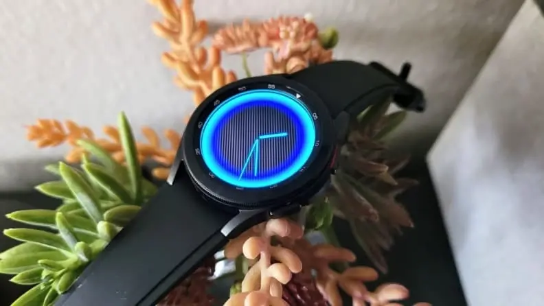 Close up of a Samsung Galaxy Watch 4.