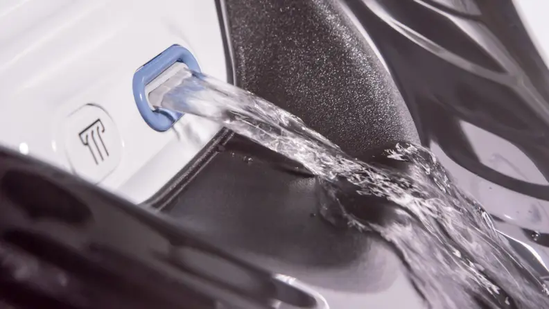 Water flows into the washer's tub