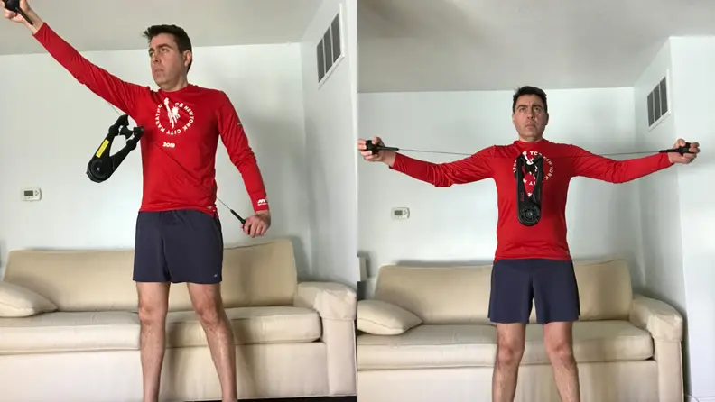 man using oyo personal gym