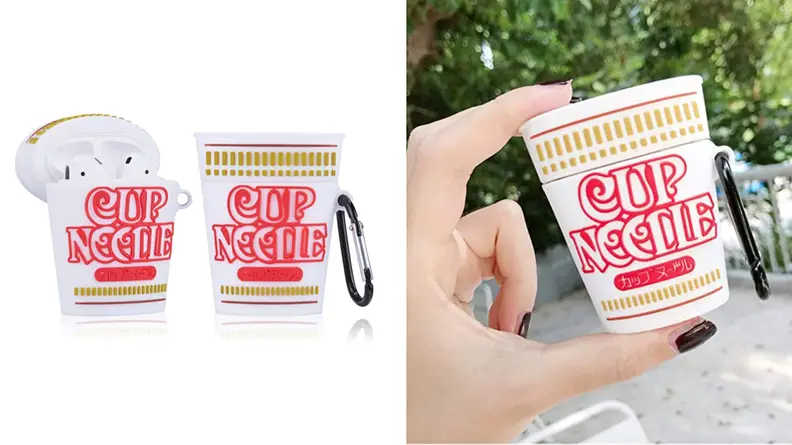 A case that looks like a bowl of ramen.