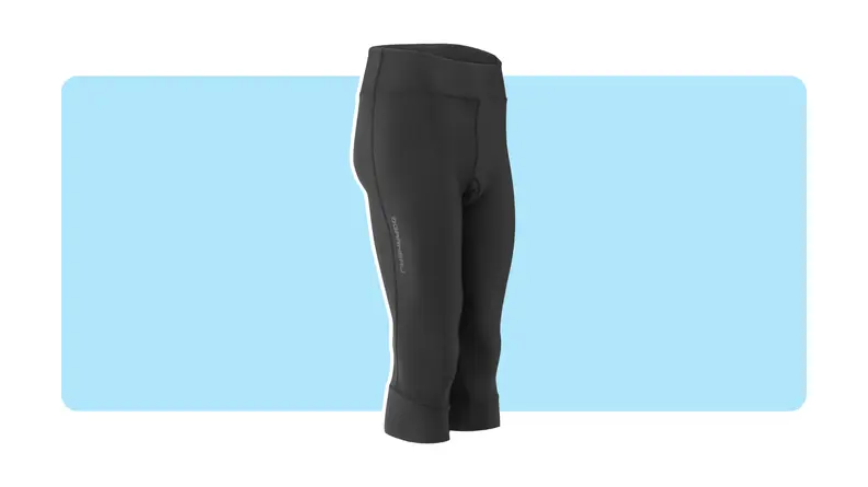 Product shot of the black Louis Garneau Women’s Cycling Capris.
