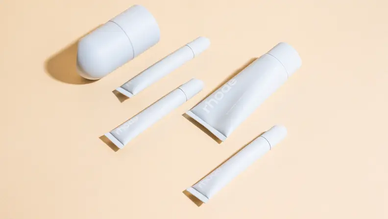 Assortment of grey minimalistic beauty products