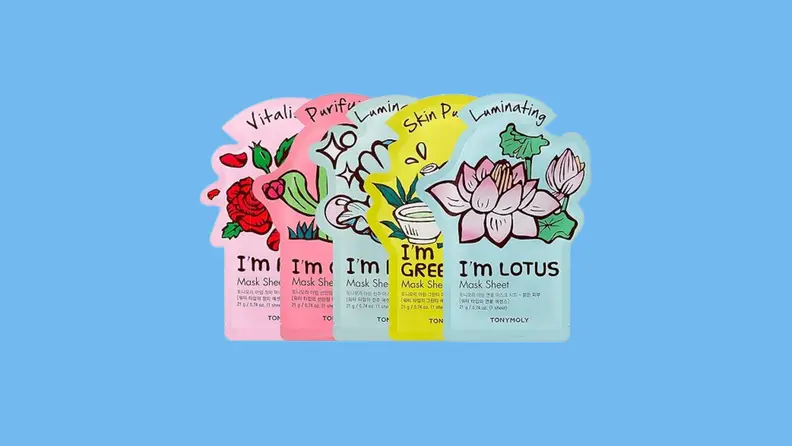 Variety pack of TonyMoly I'm Real Radiance Sheet Mask Set.