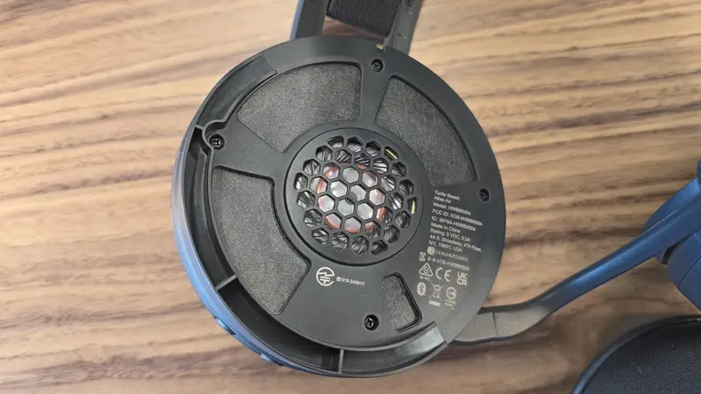 Close-up shot of the  Turtle Beach Atlas Air wireless gaming headset's bare driver.