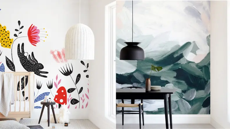 minted wall mural