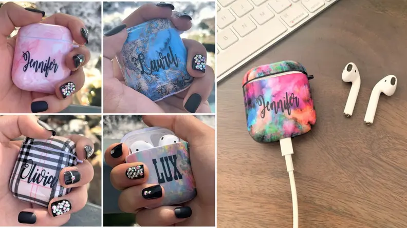 Cases with names on them.