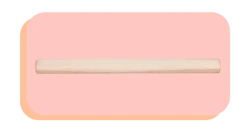 Wood rolling dowel.