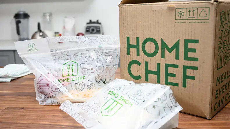 Home Chef box on table
