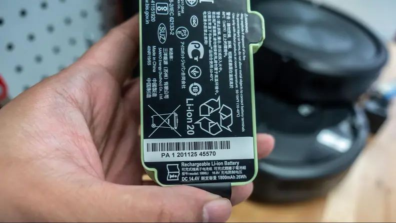 The battery for E and I series Roombas.