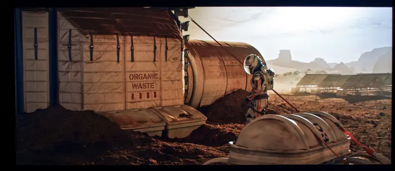 A screen grab from the movie The Martian on the Vizio M Series.