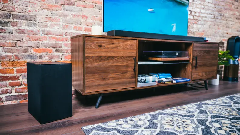 The LG SP9YA is a 5.1.2 soundbar system featuring Dolby Atmos