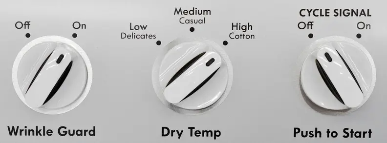 The Kenmore 62342's three temp settings and a Wrinkle Guard are almost as basic a feature set as you could find.