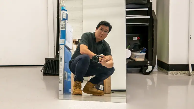 Man wearing Game Changer pants from Public Rec