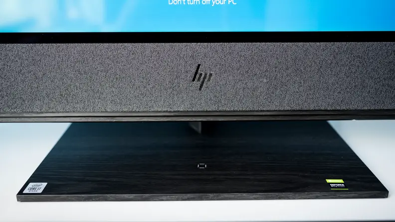 A closeup of the HP Envy's speaker grille