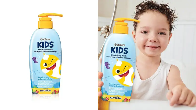 Kids will love taking a bath when they have Baby Shark soap and shampoo.