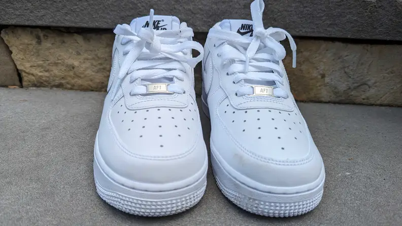 Close-up of the sneakers.