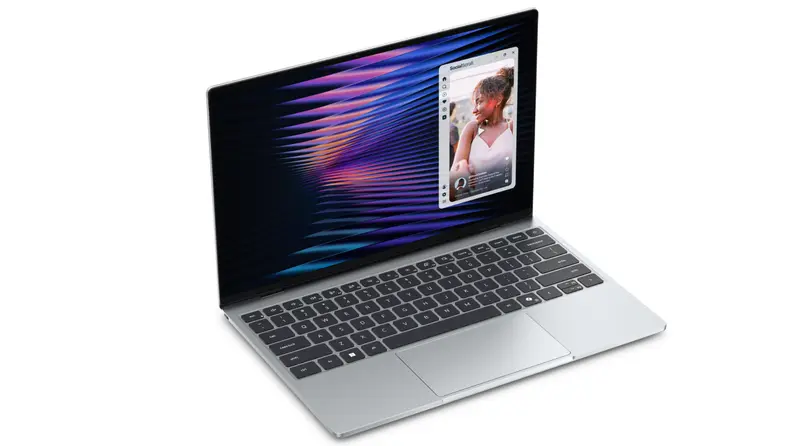 A laptop on a white background
