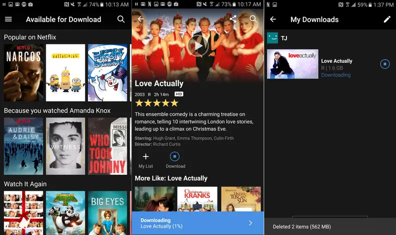 Videos that are available for download will have a new 