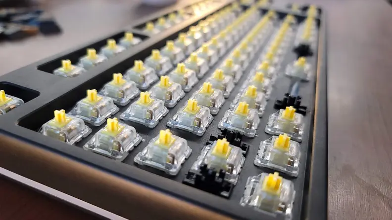 Yellow-colored keyboard switches