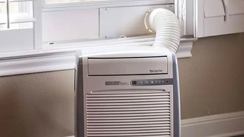 The EdgeStar AP8000W Portable Air Conditioner with dehumidifier and fan for rooms up to 250 sq. ft.
