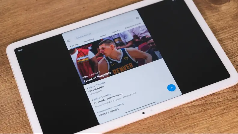 A Pixel tablet showing an Android app that's designed for a phone, not a tablet.