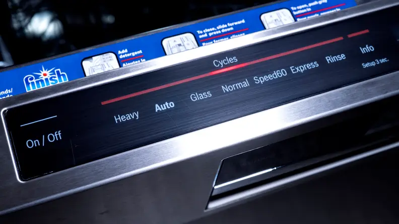 The dishwasher's control panel