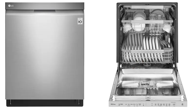 An LG LDP6797ST dishwasher