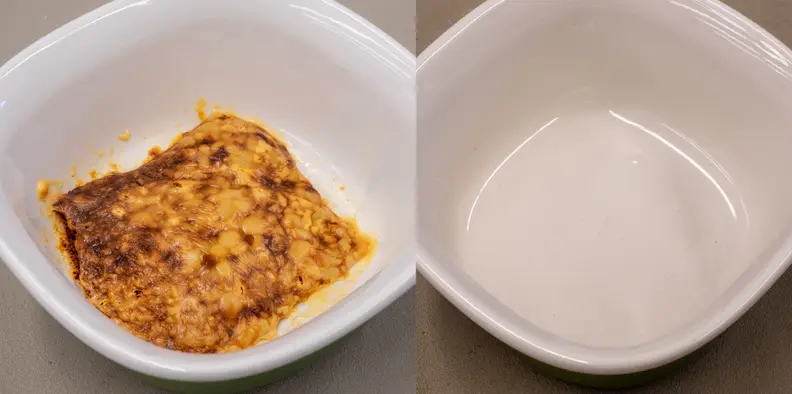 Baked-on cheese is a tough stain to deal with, however, the SHPM88Z75N got it our ramekin sparkling cle
