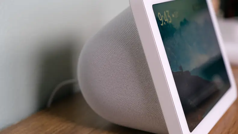 Side shot of the Amazon Echo 8 (3rd Gen).
