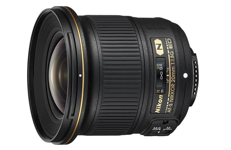 The new 20mm f/1.8 lens has a silent wave motor, two ED elements, two aspherical elements, and is compact for the angle of view it offers.