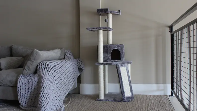 It took me a while to decipher the directions, but I got the cat tree set up.