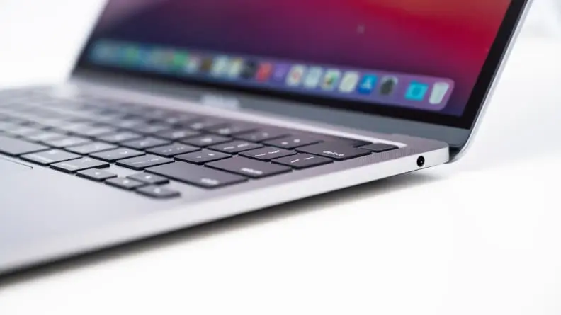 A side view of the MacBook Pro 13